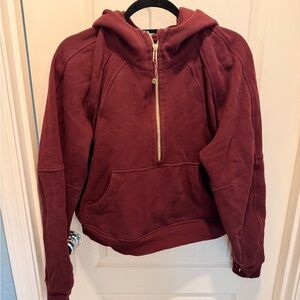 Lululemon Half-Zip Scuba Sweatshirt in Deep Burgundy